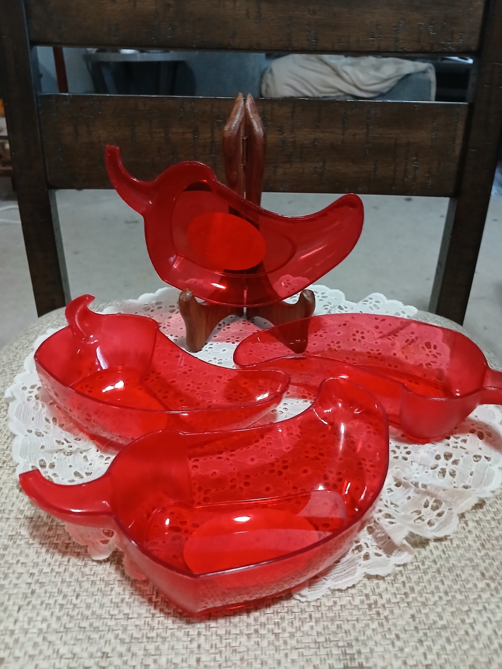 Red Chili Pepper Salsa Bowls